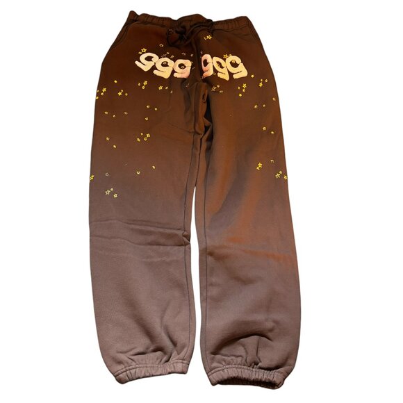 Sp5der Angel Number Sweatpants Brown - Picture 1 of 4